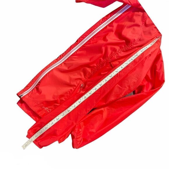 Eddie Bauer red orange windbreaker coat jacket small hood hooded front zip EUC - Picture 15 of 16